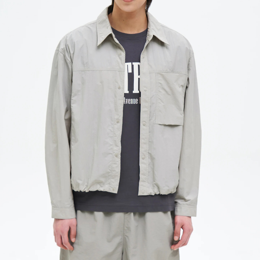 8 seconds Ripstop Nylon Shacket — Light Grey