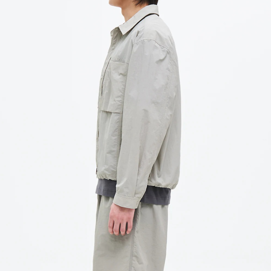 8 seconds Ripstop Nylon Shacket — Light Grey