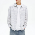 8 seconds Pinstripe Shirt — Ivory