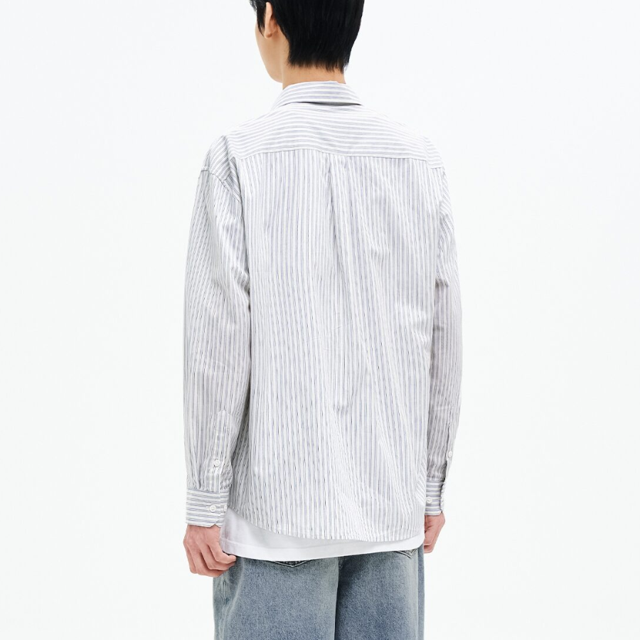 8 seconds Pinstripe Shirt — Ivory