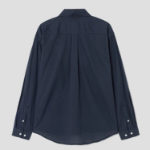 8 seconds Washing Texture Denim Short Sleeve Shirt — Black