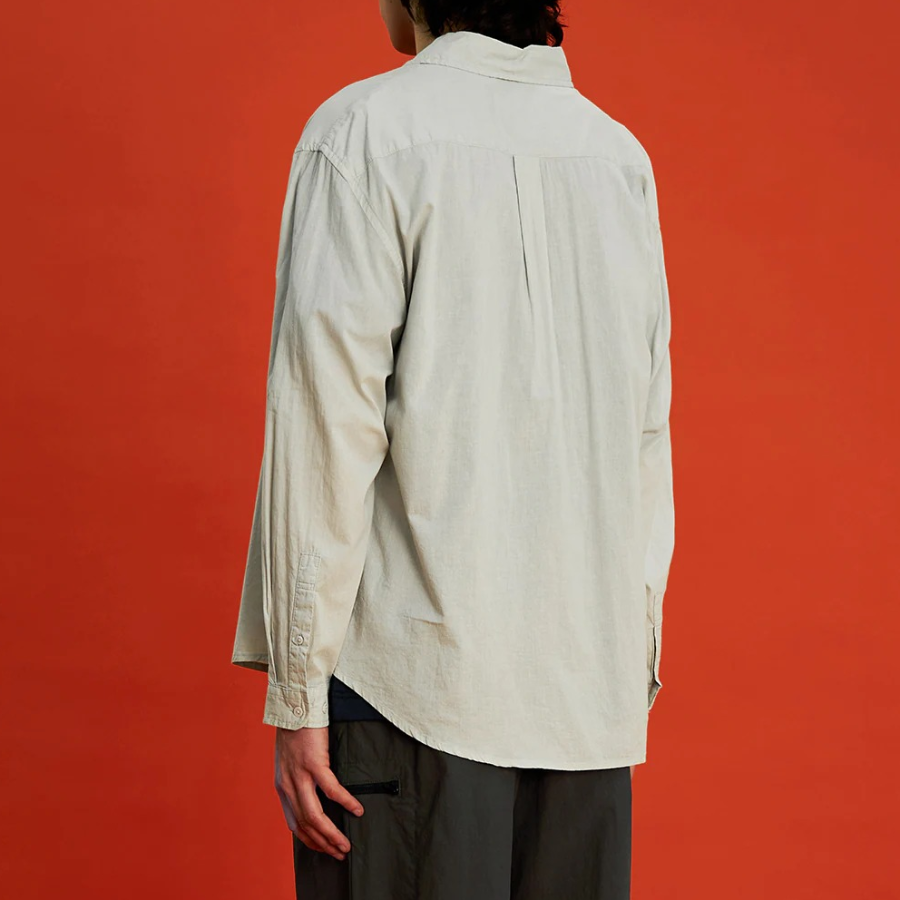 8 seconds Sheer Cotton Garment Dyeing Shirt — Light Green