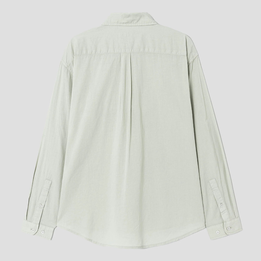 8 seconds Sheer Cotton Garment Dyeing Shirt — Light Green