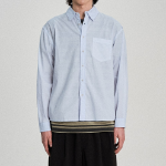 8 seconds Sheer Cotton Garment Dyeing Shirt — Sky Blue