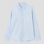 8 seconds Sheer Cotton Garment Dyeing Shirt — Sky Blue