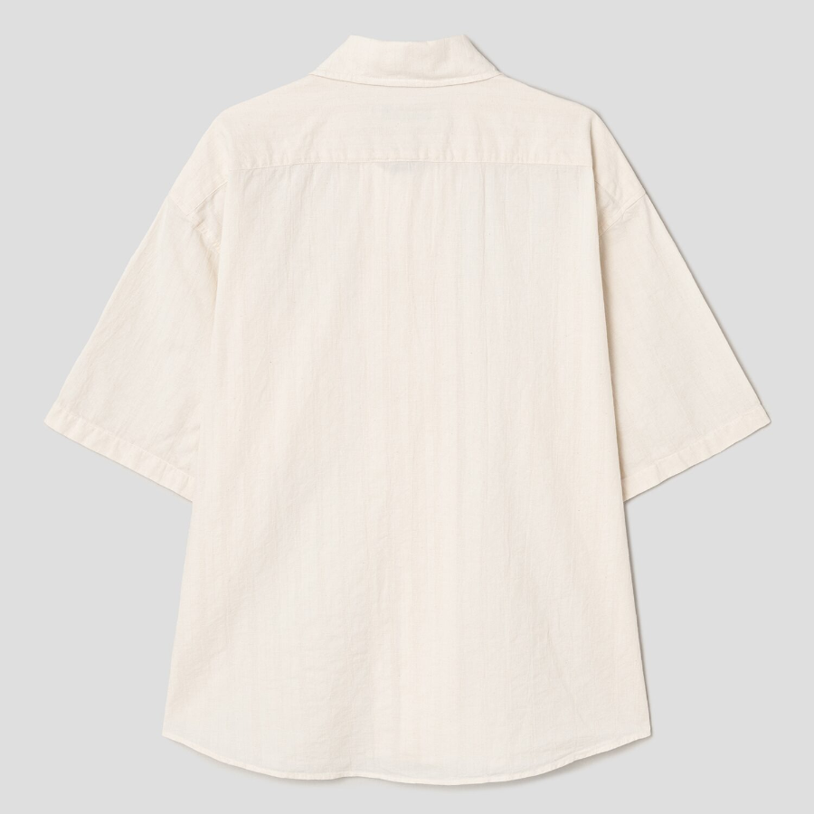 8 seconds Jacquard Short Sleeve Shirt — Ivory