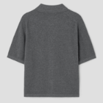 8 seconds Collar Short Sleeve Cardigan — Ash