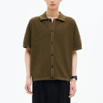 8 seconds Collar Short Sleeve Cardigan — Olive