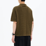 8 seconds Collar Short Sleeve Cardigan — Olive