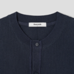 8 seconds Cool Touch Round Button Cardigan — Navy