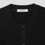 8 seconds Cool Touch Round Button Cardigan — Black