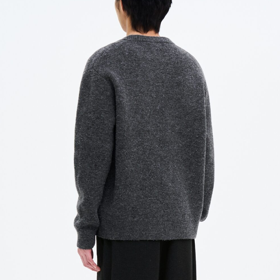 8 seconds Studded Round Neck Cardigan — Ash