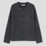 8 seconds Studded Round Neck Cardigan — Ash