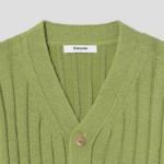 8 seconds Wide Ribbed Cardigan — Light Green