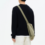 8 seconds Wide Ribbed Cardigan — Black