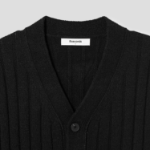 8 seconds Wide Ribbed Cardigan — Black