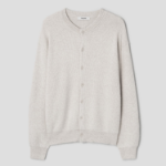 8 seconds Raccoon Blended Round Cardigan — Beige