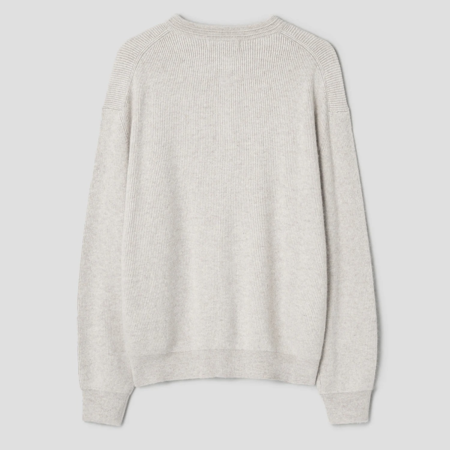 8 seconds Raccoon Blended Round Cardigan — Beige