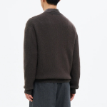 8 seconds Raccoon Blended Round Cardigan — Brown