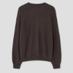 8 seconds Raccoon Blended Round Cardigan — Brown