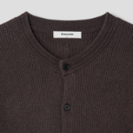 8 seconds Raccoon Blended Round Cardigan — Brown