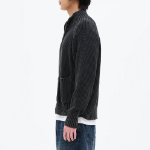 8 seconds Garment Washing High Neck Zip-Up Cardigan — Ash