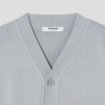 8 seconds Double-Faced Y-Neck Basic Cardigan — Light Grey