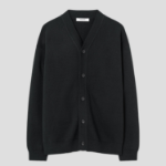 8 seconds Double-Faced Y-Neck Basic Cardigan — Black
