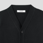 8 seconds Double-Faced Y-Neck Basic Cardigan — Black