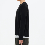 8 seconds Openwork Detail Round Cardigan — Black