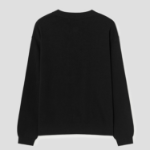 8 seconds Openwork Detail Round Cardigan — Black