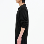 8 seconds Half Milano Collar Zip-Up Cardigan — Black