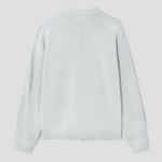 8 seconds Half Milano Collar Zip-Up Cardigan — Light Gray