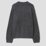 8 seconds Bulky Round-Neck Cardigan — Ash