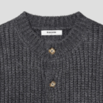 8 seconds Bulky Round-Neck Cardigan — Ash