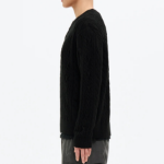 8 seconds Cable Round Zip-Up Cardigan — Black