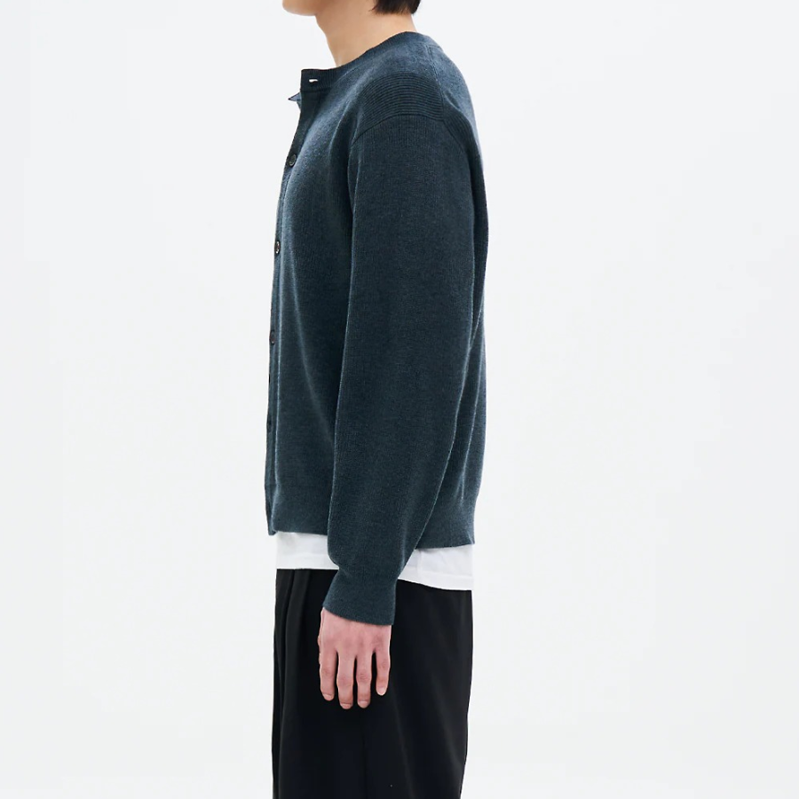 8 seconds Minimal Round Cardigan — Blue