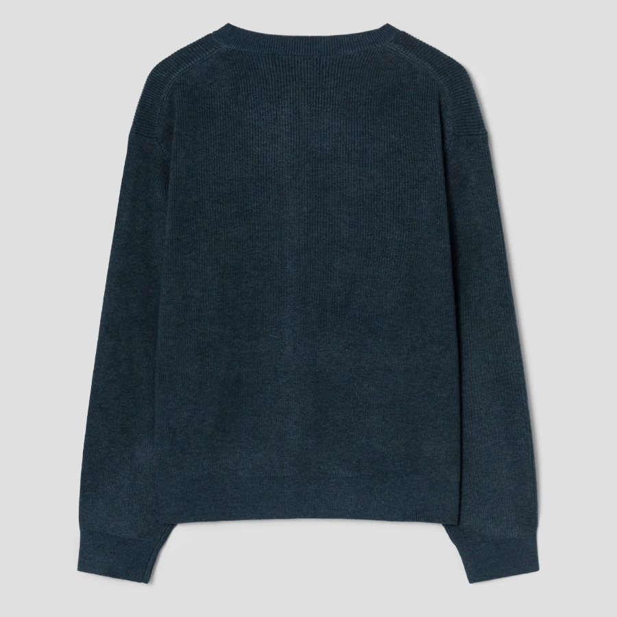 8 seconds Minimal Round Cardigan — Blue