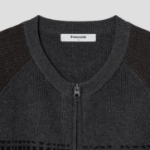 8 seconds Soldier Lettering Round Cardigan — Ash