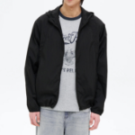 8 seconds Hooded Short Windbreaker — Black
