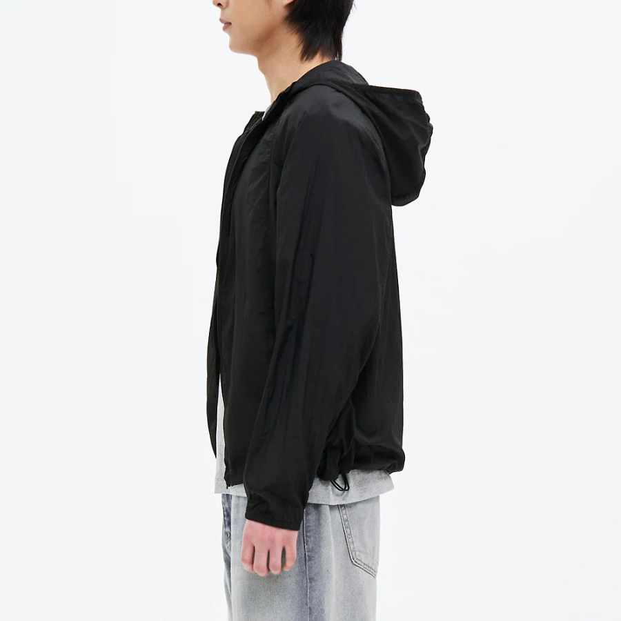 8 seconds Hooded Short Windbreaker — Black
