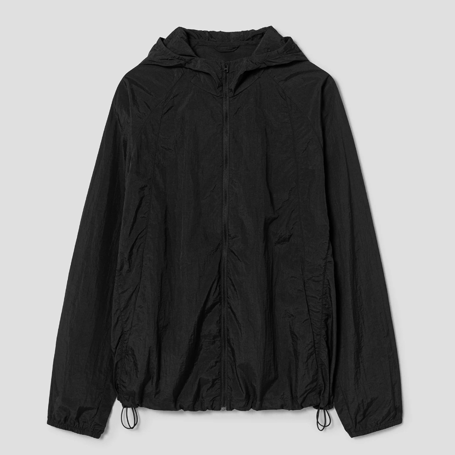 8 seconds Hooded Short Windbreaker — Black