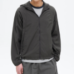 8 seconds Hooded Short Windbreaker — Brown