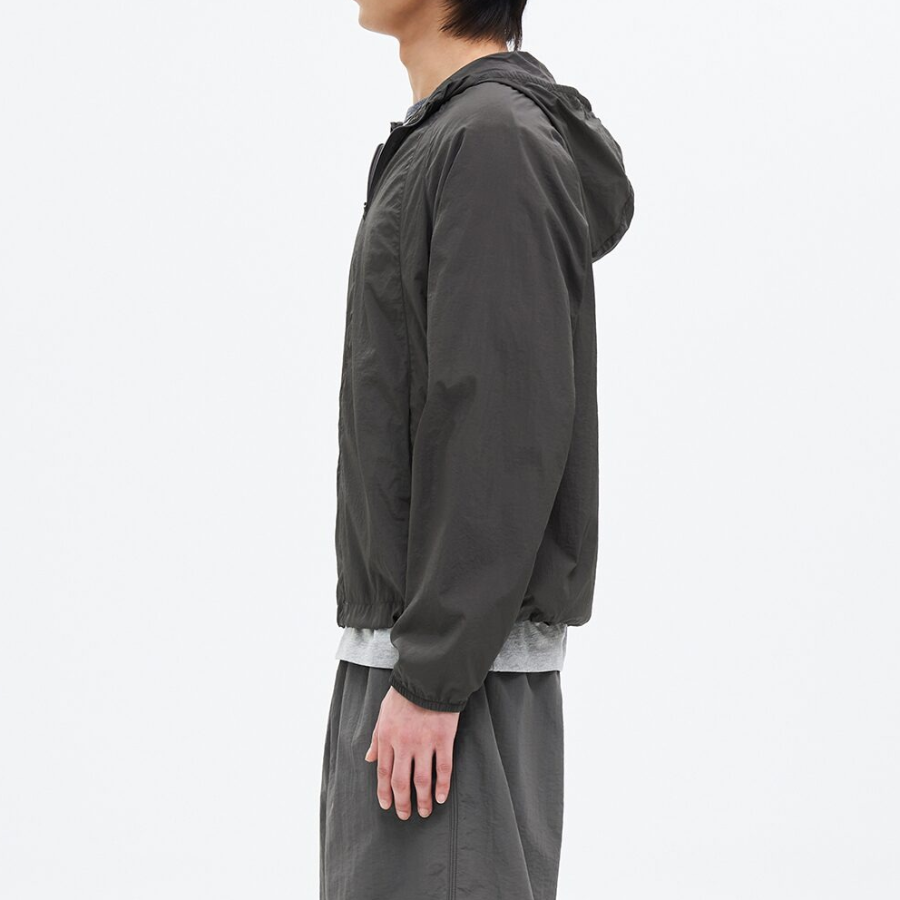 8 seconds Hooded Short Windbreaker — Brown