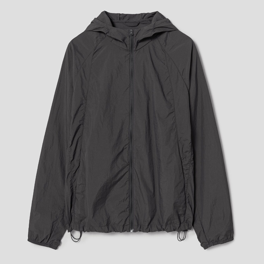 8 seconds Hooded Short Windbreaker — Brown
