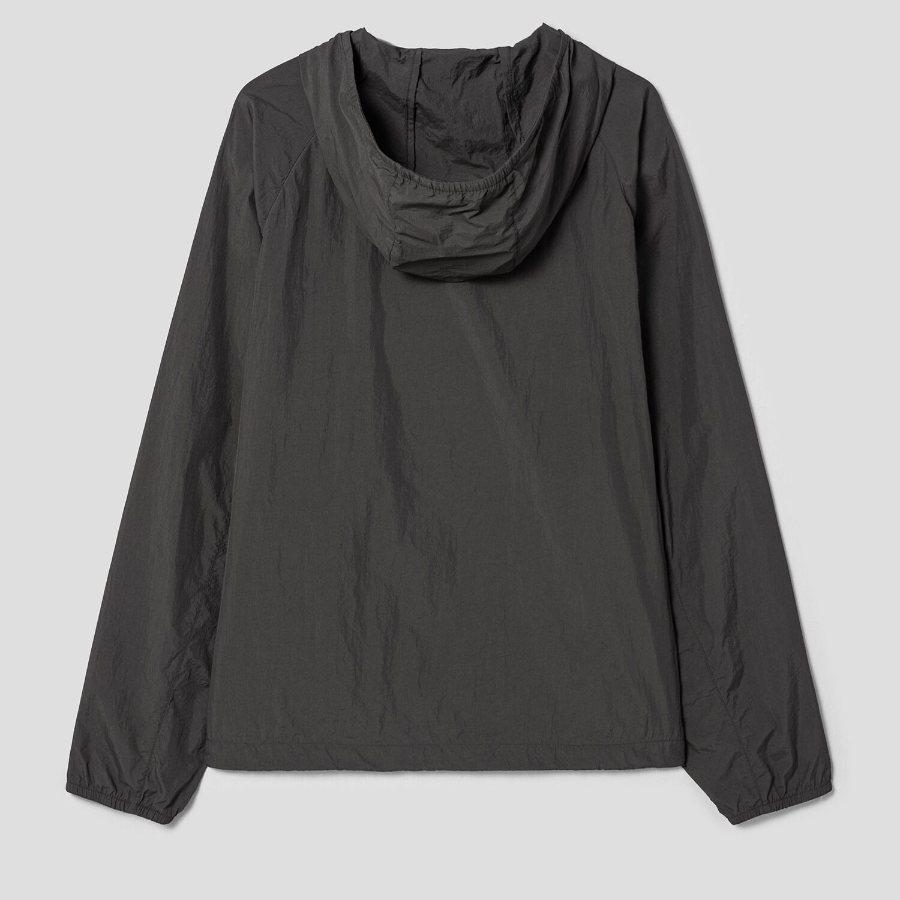 8 seconds Hooded Short Windbreaker — Brown