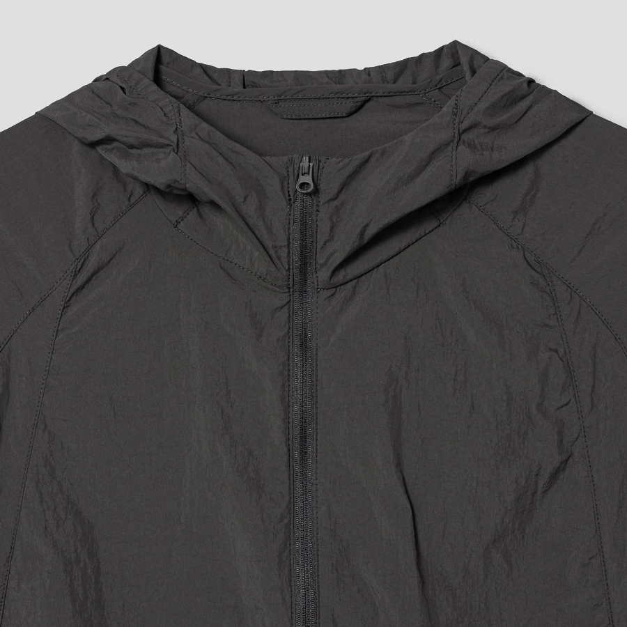 8 seconds Hooded Short Windbreaker — Brown