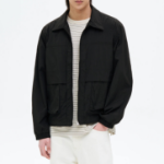 8 seconds Light Collar Windbreaker — Black