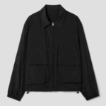 8 seconds Light Collar Windbreaker — Black