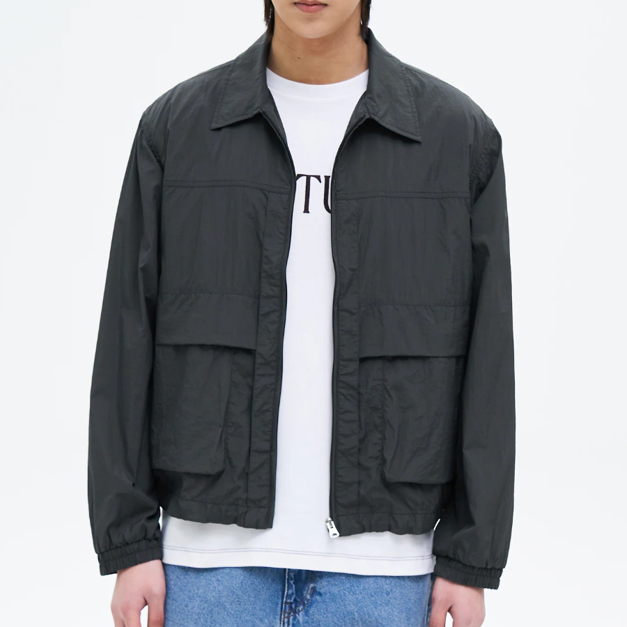 8 seconds Light Collar Windbreaker — Ash